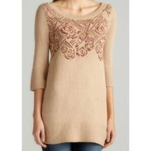 Free People / Desert Rose Floral Knit Tunic Sweater / sz M